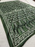 542002 Semi Dola Silk Batik Print Saree -Green