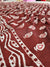542002 Semi Dola Silk Batik Print Saree - Maroon