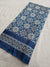 542004 Semi Dola Silk Ajrakh Print Saree - Blue