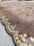 545002 Digital Flower Print Tissue Silk Saree with Zari Embroidery