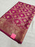 548006 Banarasi Soft Silk Saree with Patola Zari Weaving in All Over Saree - Purple