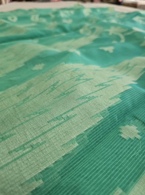 550003 Banarasi Pure Cotton Saree With Resham Weaving