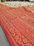 552002 Red And White Banarasi Soft Silk Saree With Zari Weaving