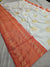 552001 Red And White Banarasi Soft Silk Saree With Zari Weaving