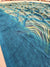 553005 Heavy Weightless Georgette Digital Printed Saree - Teal Blue