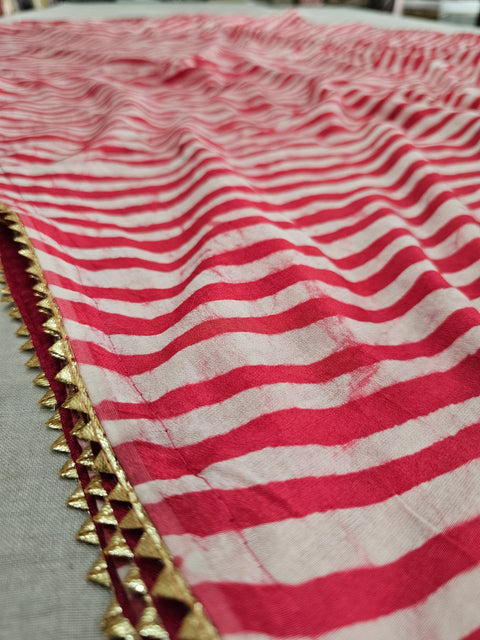 593005 Pure Soft Cotton Batik Printed Saree( pink )