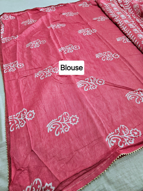 593001 Pure Soft Cotton Batik Printed Saree - gazri