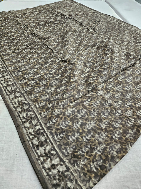 597010 Pure Cotton hand block Printed Saree