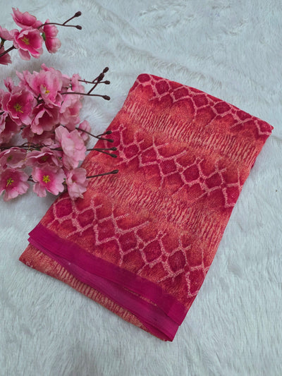 698008 फ्लावर प्रिंट इटैलियन क्रेप सिल्क साड़ी 