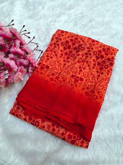 698008 फ्लावर प्रिंट इटैलियन क्रेप सिल्क साड़ी 