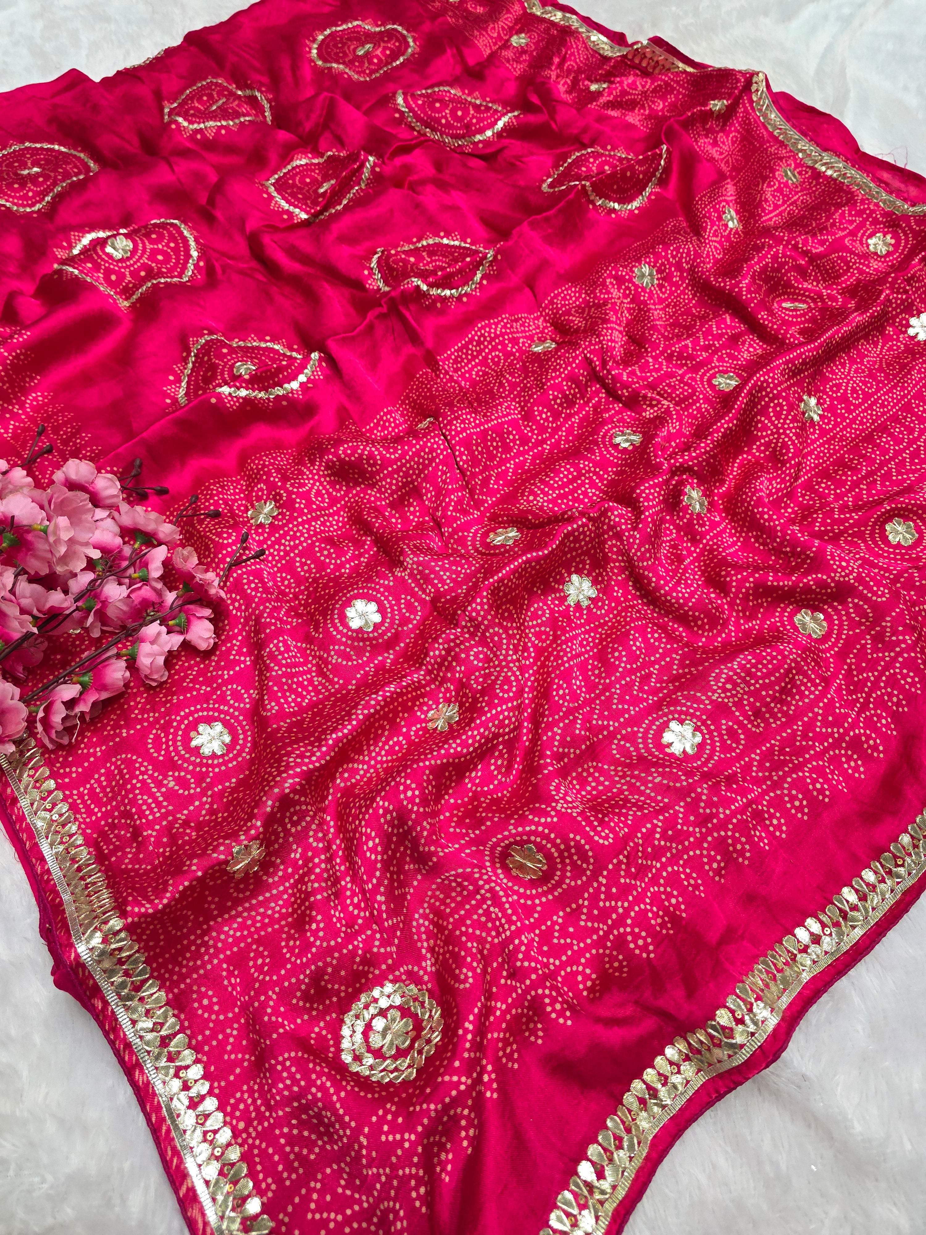822002 Tradition Gota Patti Work Gajji Silk Saree