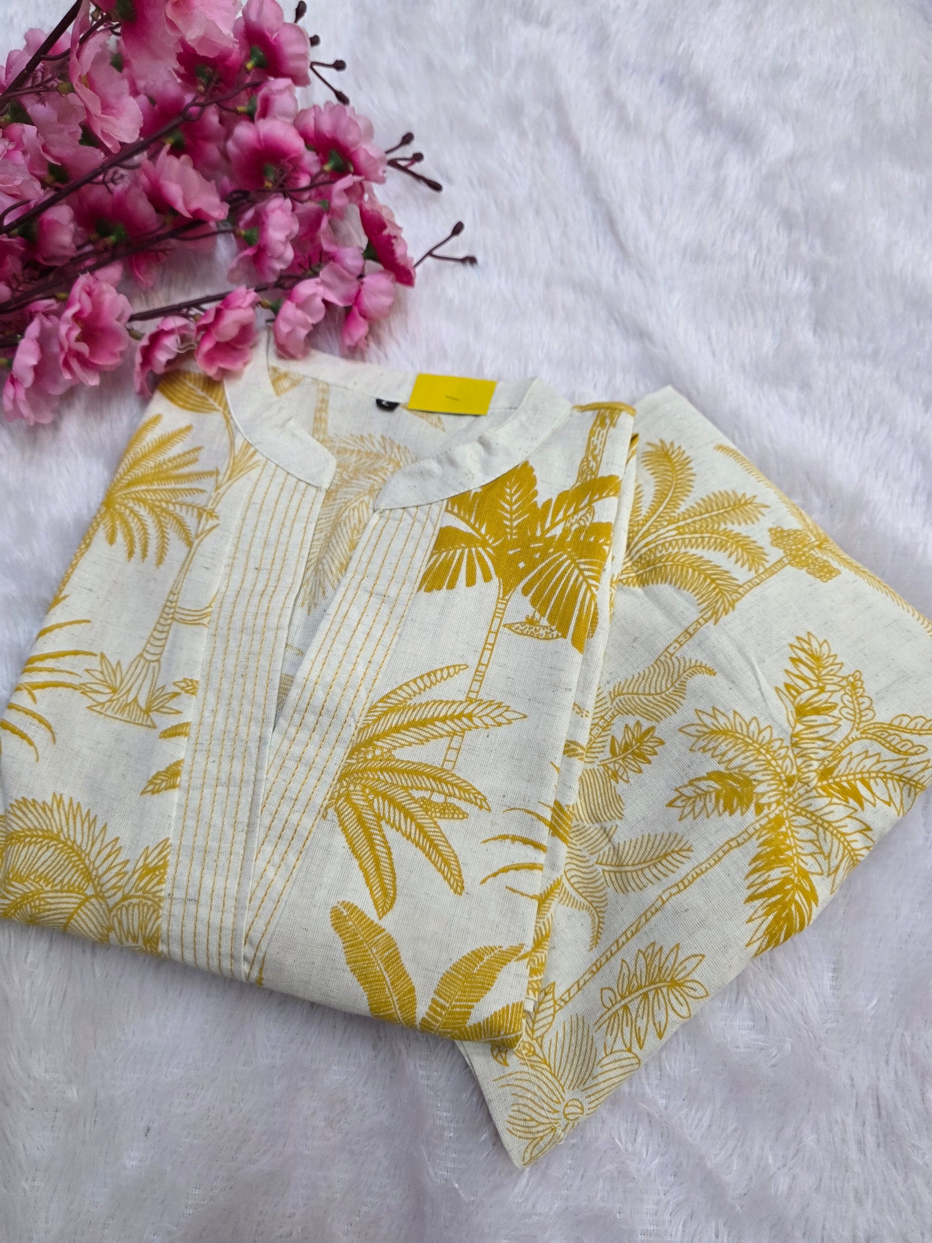 12151 Pure Natural Cotton Hand Printed Co-Ord Set