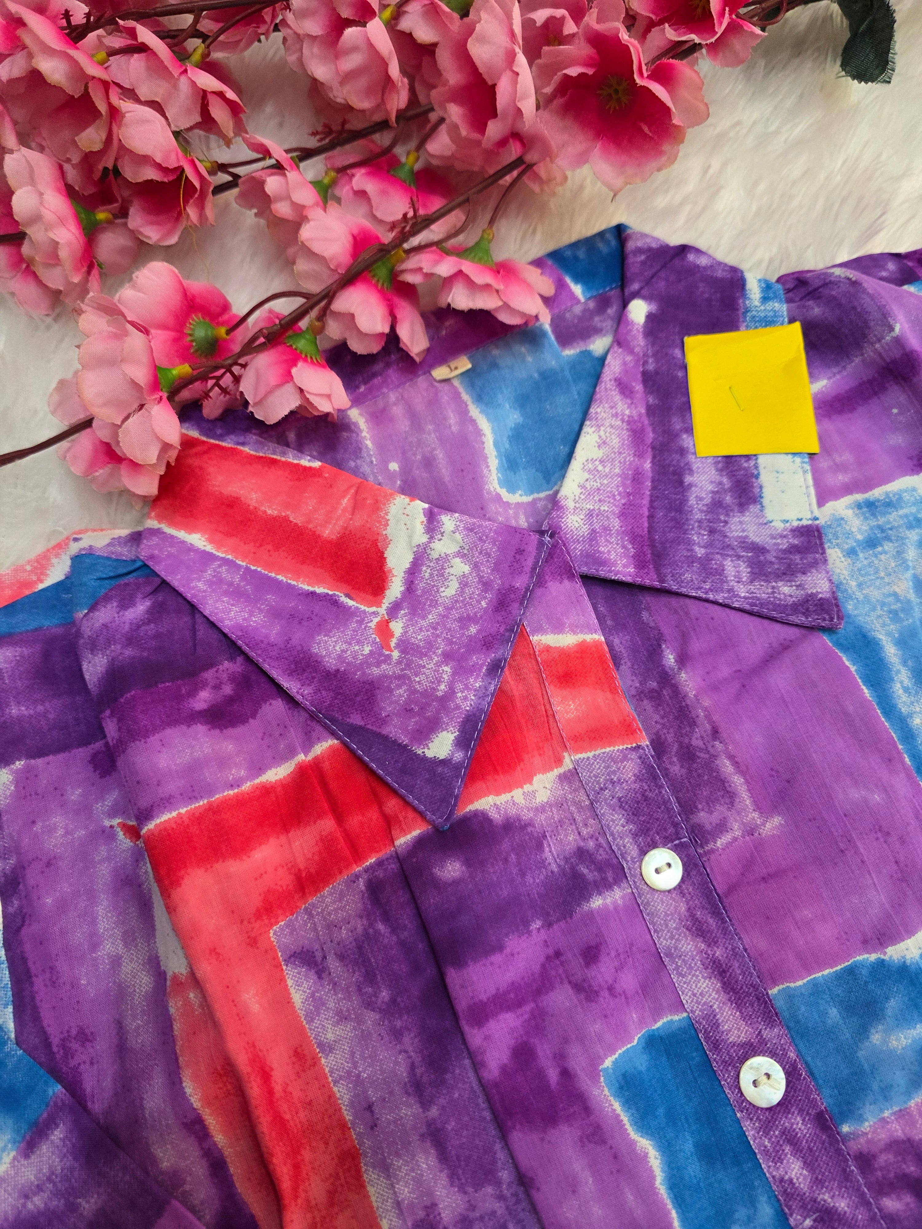 614006 शुद्ध मलमल कॉटन हाथ से पेंट किया हुआ कॉर्ड सेट 