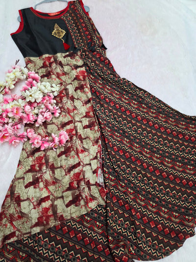 864017 Juliet Brand Designer Kurti - Red