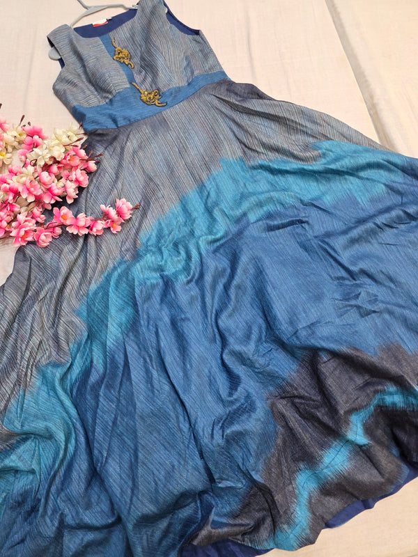 कॉटन रेयॉन अनारकली बंधनी प्रिंटेड कुर्ती 