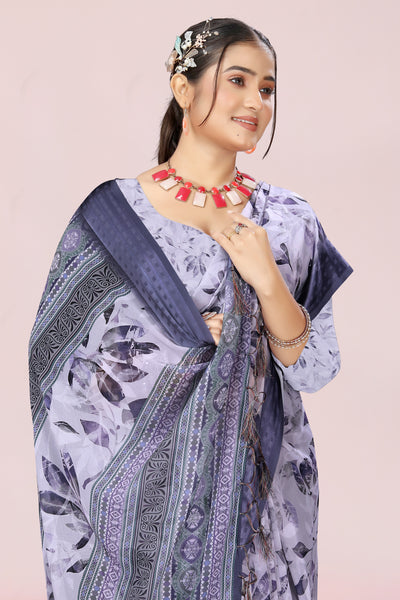 626009 हैवी जॉर्जेट डिजिटल प्रिंट साड़ी