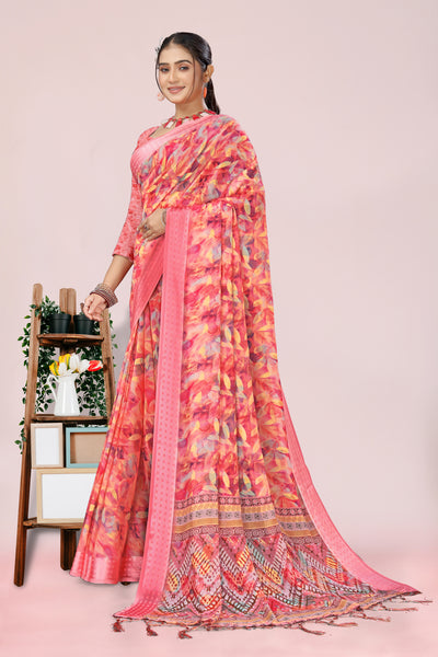 626009 हैवी जॉर्जेट डिजिटल प्रिंट साड़ी