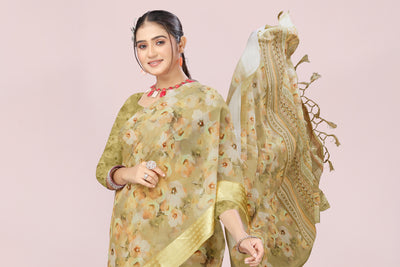 626009 हैवी जॉर्जेट डिजिटल प्रिंट साड़ी