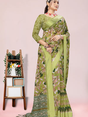 626009 हैवी जॉर्जेट डिजिटल प्रिंट साड़ी