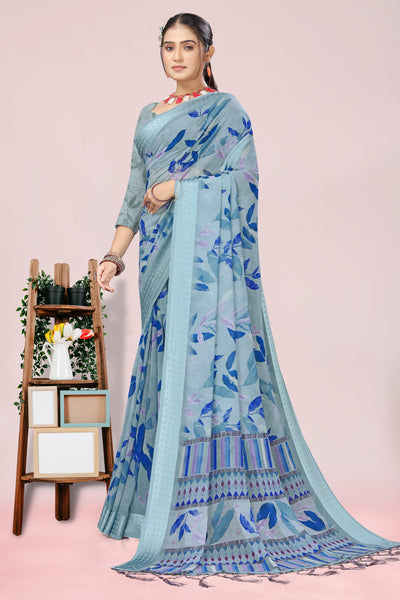 626009 हैवी जॉर्जेट डिजिटल प्रिंट साड़ी