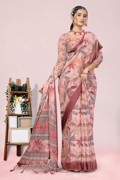 626009 हैवी जॉर्जेट डिजिटल प्रिंट साड़ी