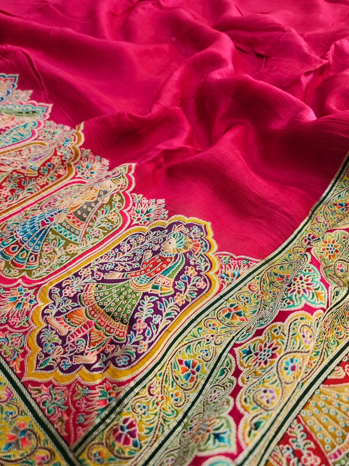 745003 Exclusive Kashmiri Weaving Pure Soft Dola Silk Saree - RANI