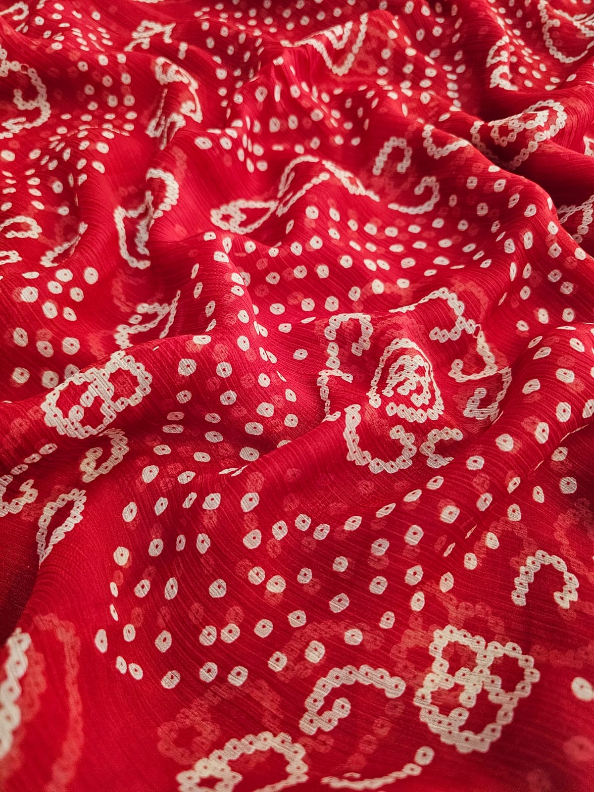 751006 Soft Chiffon Rajwadi Bandhani Saree - Orange