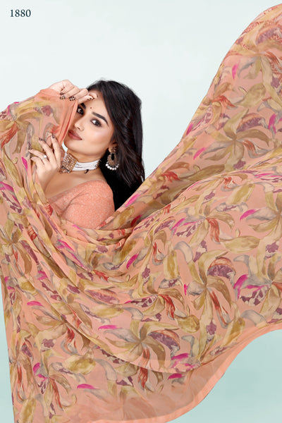 927002 Heavy Georgette Digital Print Saree -