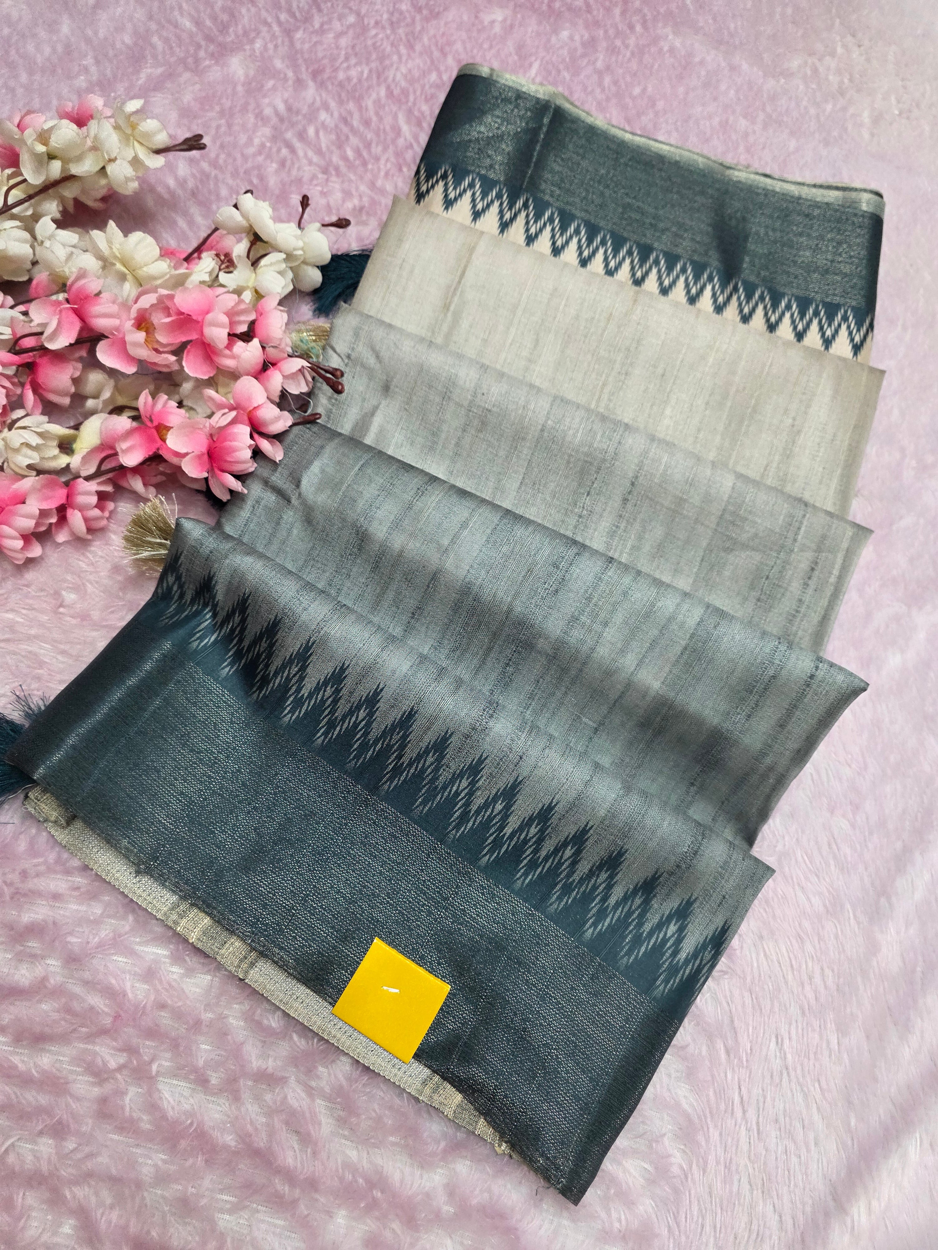 103109 Chitra Special Soft Banarasi Silk Saree with Heavy Flower Printed Blouse