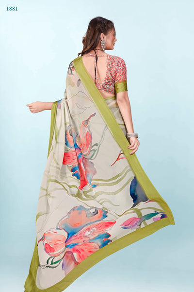 626009 हैवी जॉर्जेट डिजिटल प्रिंट साड़ी