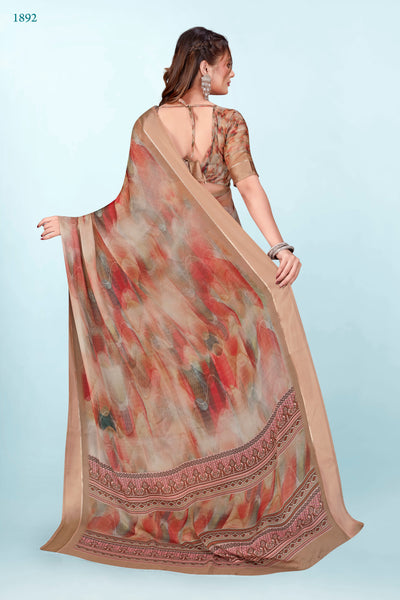 626009 हैवी जॉर्जेट डिजिटल प्रिंट साड़ी