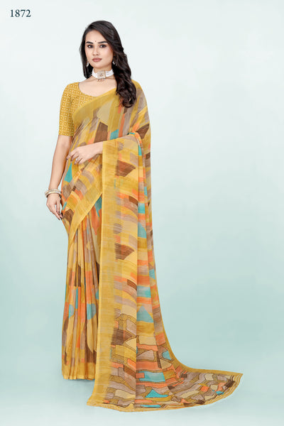 626009 हैवी जॉर्जेट डिजिटल प्रिंट साड़ी