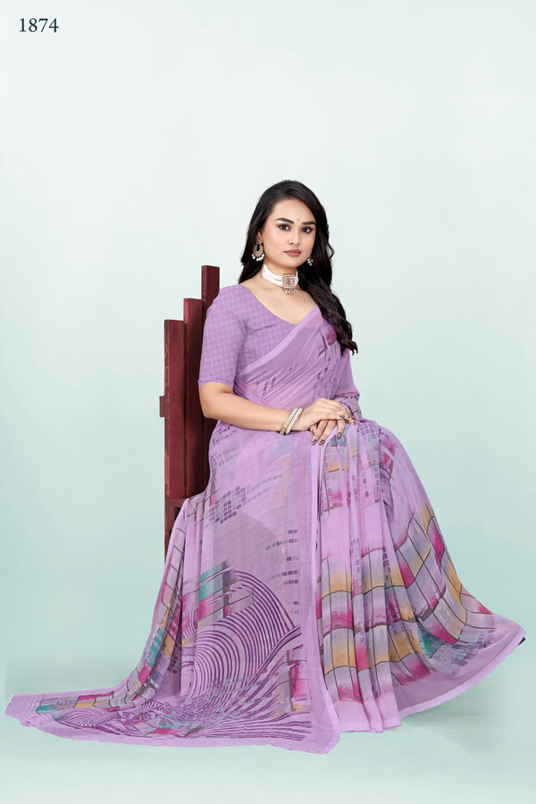 927005 Heavy Georgette Digital Print Saree -