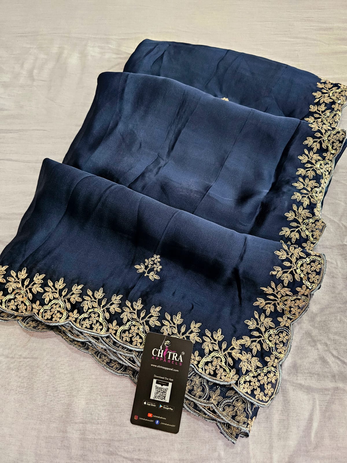 679005 Exclusive Pita Zari Work Designer H.O. Silk Saree - Blue