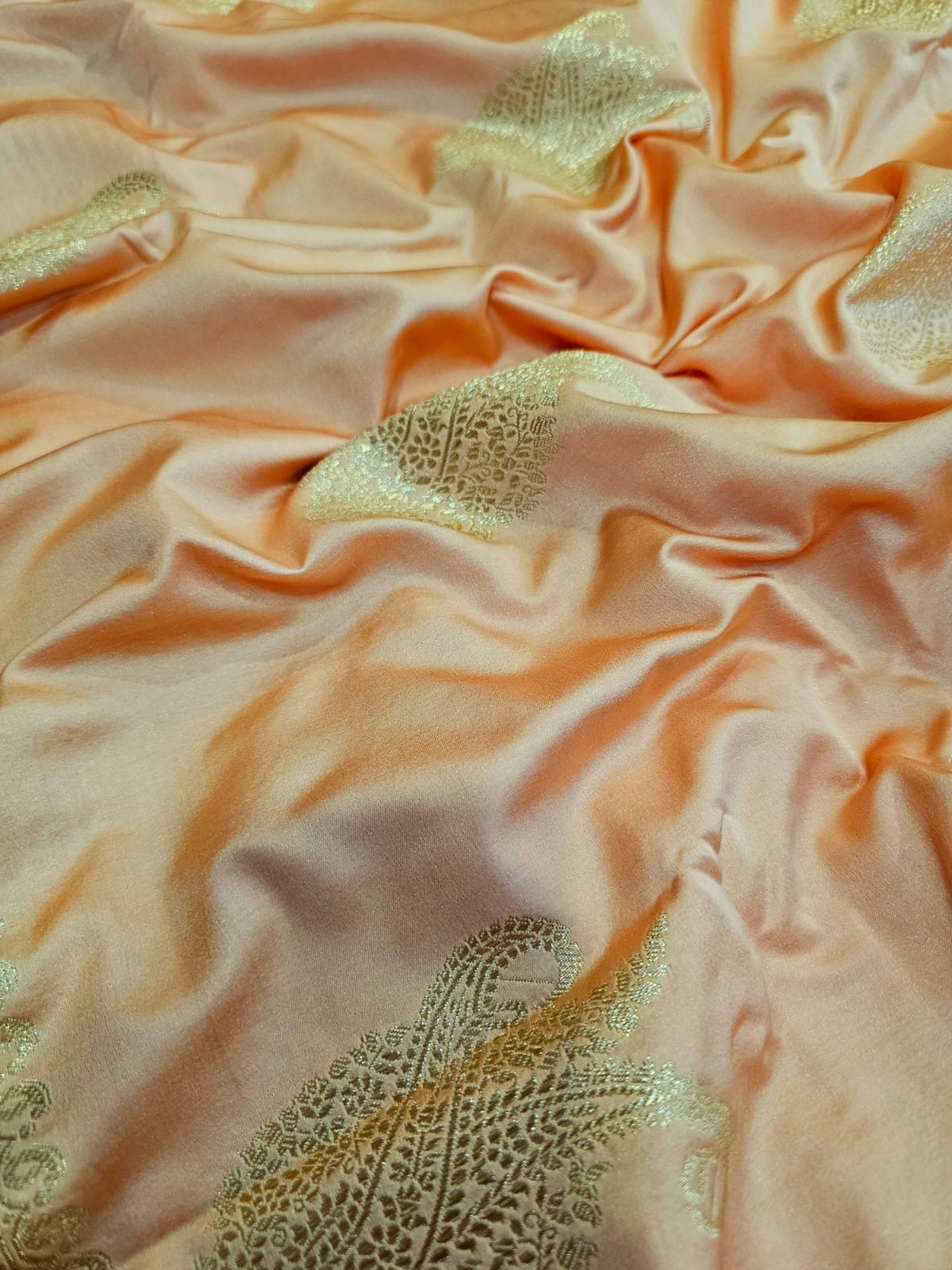 C73004 Pure Banarasi Satin Silk Saree With Silver Zari Weaving