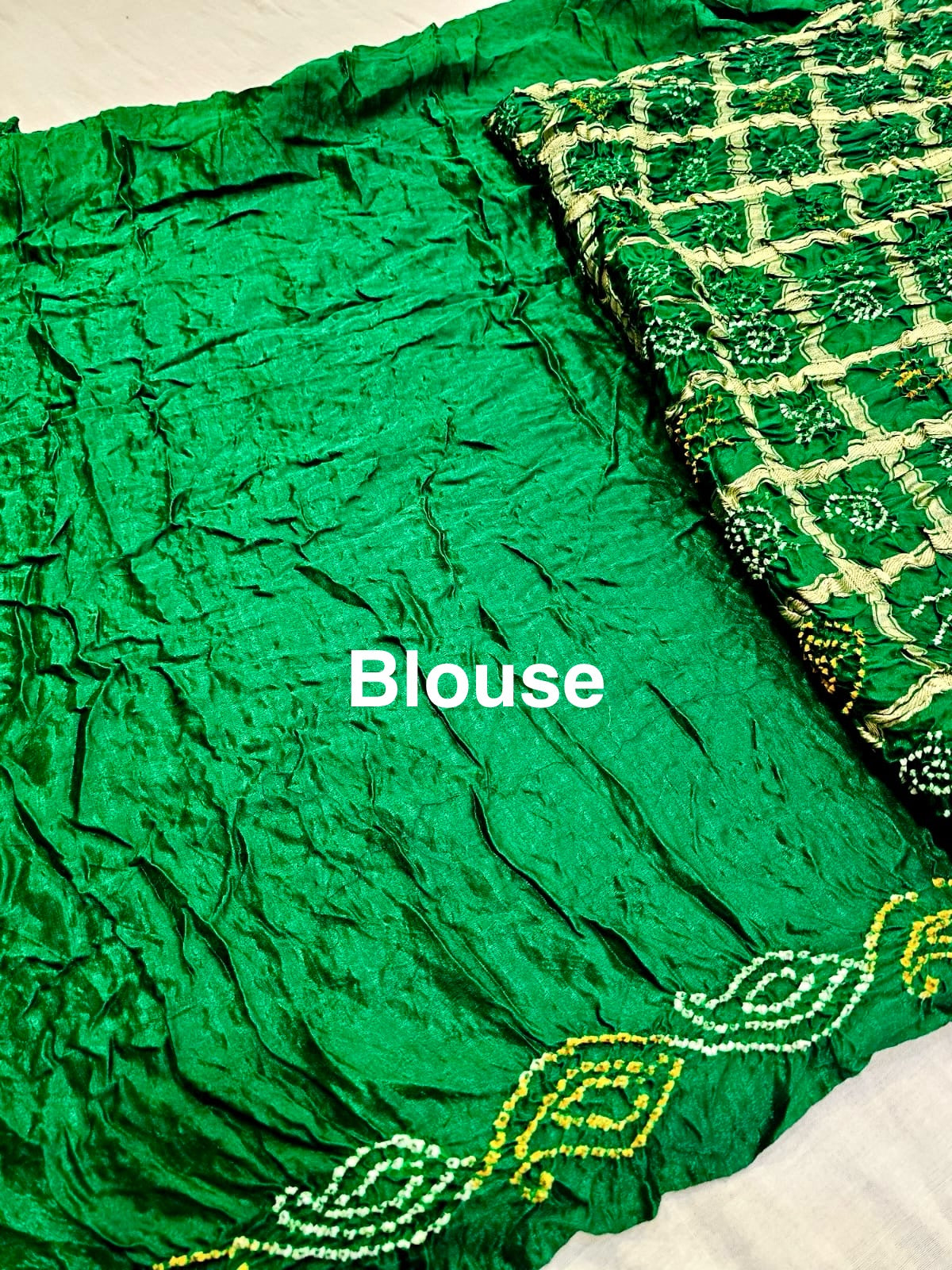 C75002 C75002 Premium Ghatchola Hand Bandhani Gajji Silk Saree - Green ...