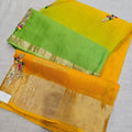738005 Pure Kota Doria Silk Saree with Gota Patti Work