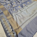 C73007 Pure Soft Banarasi Silk Saree With Gold and Silver Zari Weaving