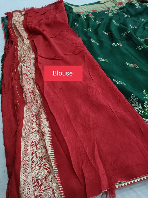 506001 Banarasi Silk Party Wear Saree - Green 114001