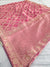 506007 Pure Russian Silk Weaving Party Wear Saree with Sequence - Salmon Pink 133005