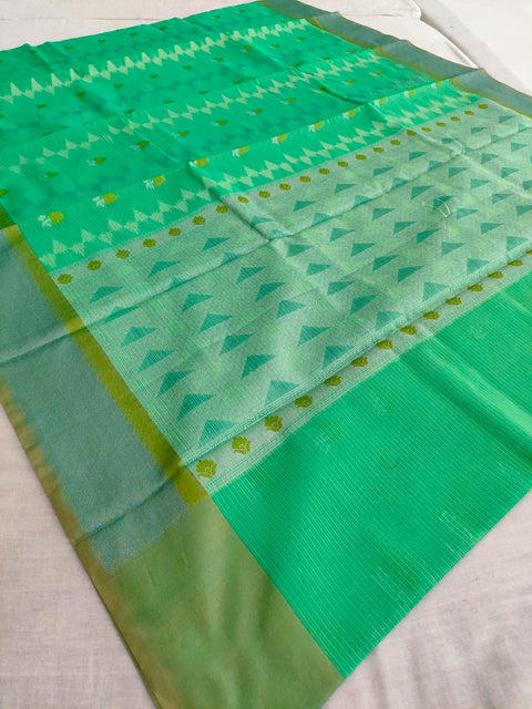 443003 Pure Banarasi Cotton Zari Weaving Saree