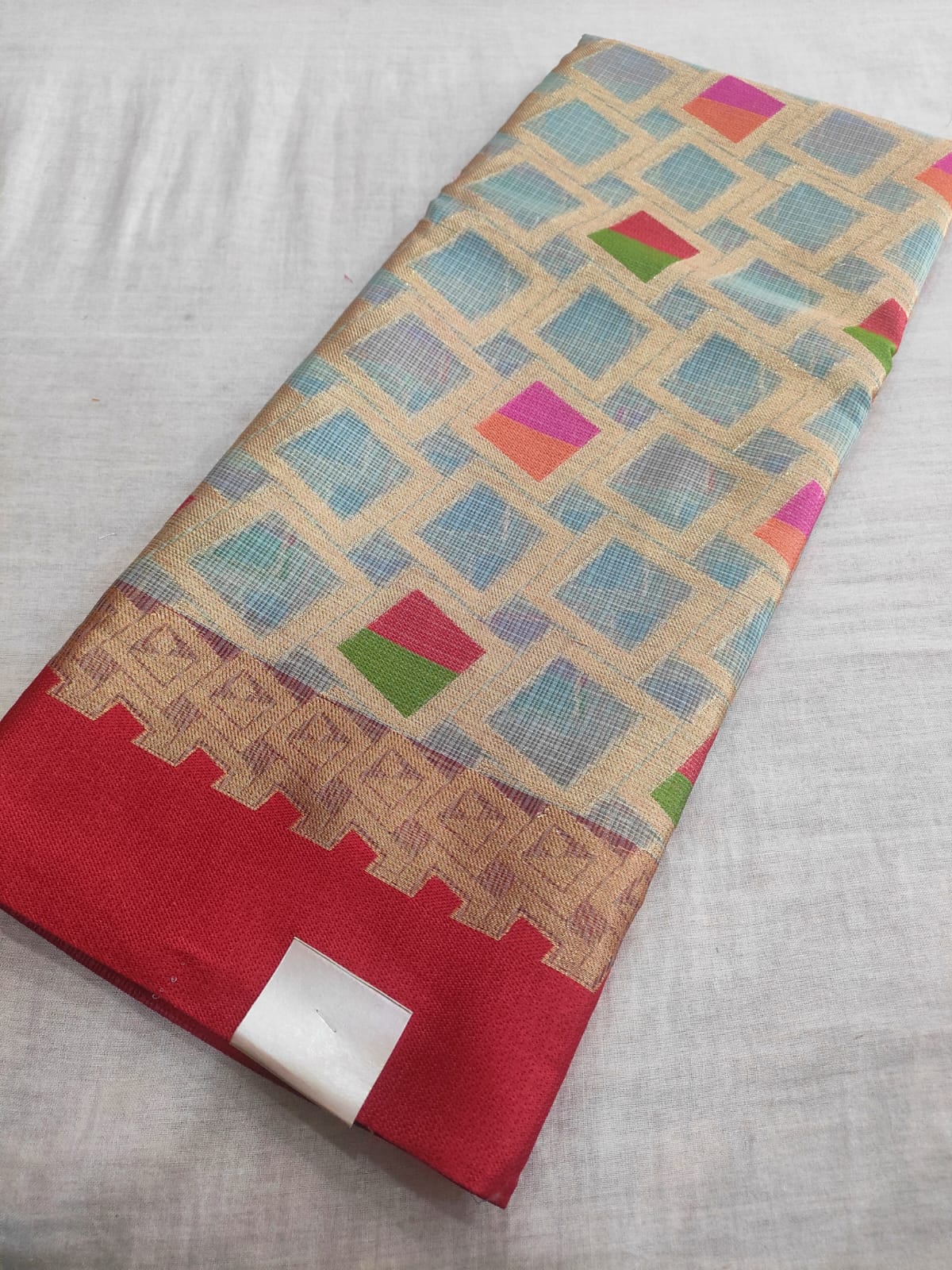 443007 Pure Banarasi Cotton Zari Weaving Party wear Saree