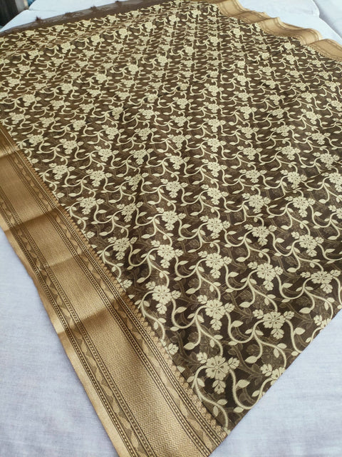 444001 Designer Cotton Weaving Saree with Zari Weaving Border