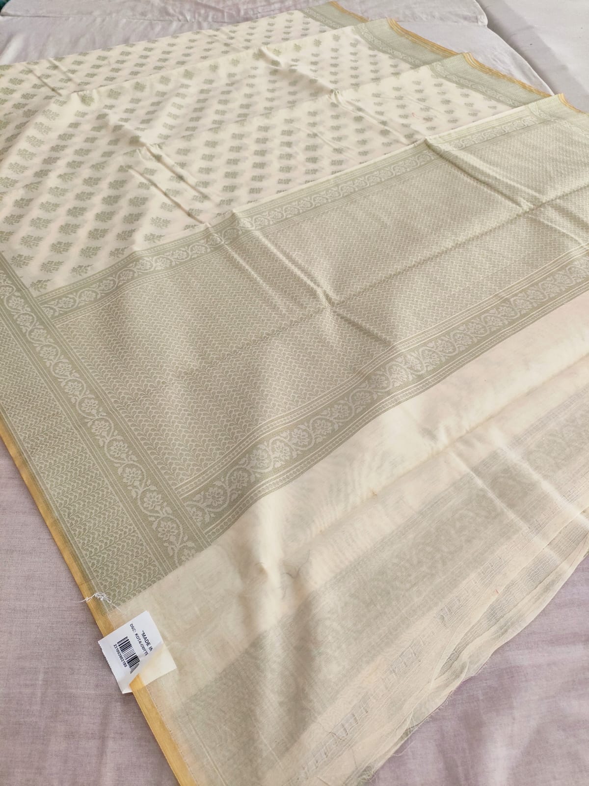 444002 Designer Cotton Colorful Resham Weaving Saree
