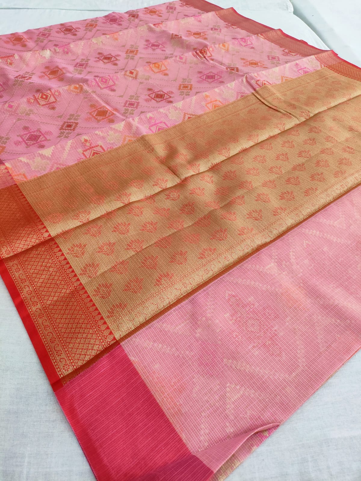 447009 Designer Cotton Patola Saree With Resham And Zari Weaving