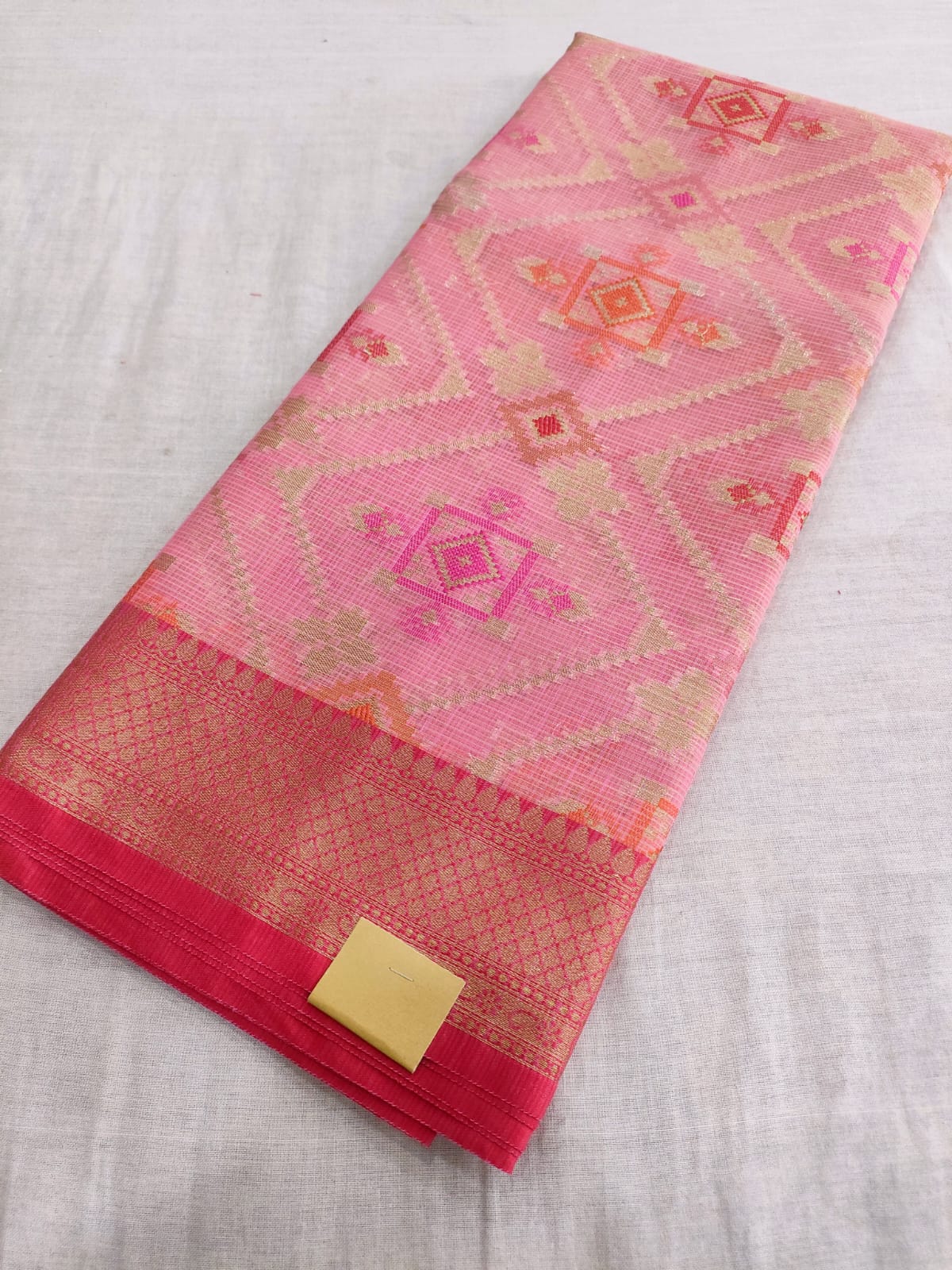 447009 Designer Cotton Patola Saree With Resham And Zari Weaving