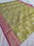 548003 Banarasi Silk Saree With Zari Weaving and Contrast Border 447012