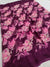 535008 Semi Chiffon Flower Printed Saree - Wine 453005