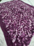 465007 Heavy Georgette Digital Flower Printed Saree - Wine