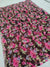 488002 Semi Chiffon Flower Printed Saree - Brown